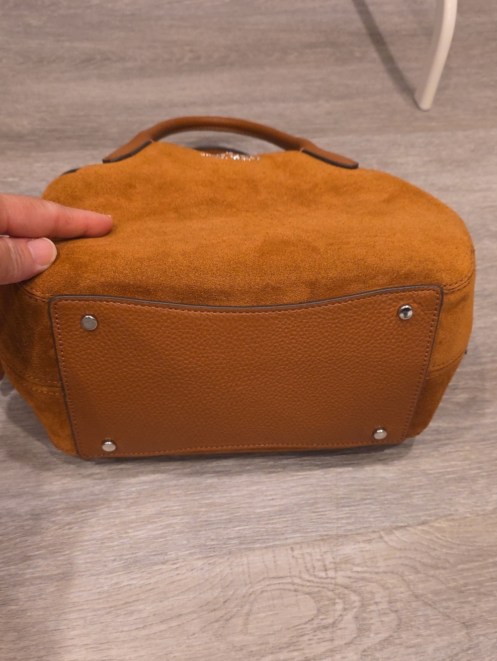NWT Kate Spade Suede Dumpling Satchel Handbag In Warmgingerbread Color. - Picture 6 of 10